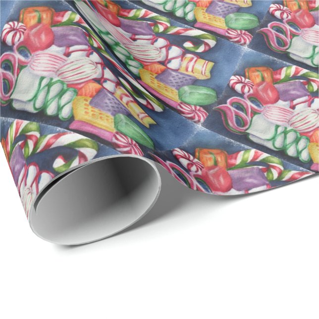 Christmas Candy Wrapping Paper (Roll Corner)