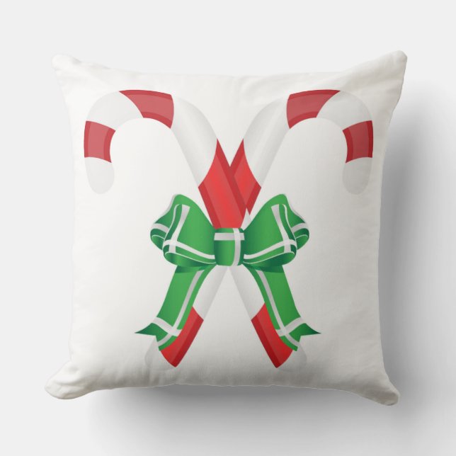 CHRISTMAS CANDYCANES CUSHION (Front)