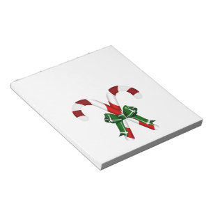 Christmas Candystick With Bow Notepad
