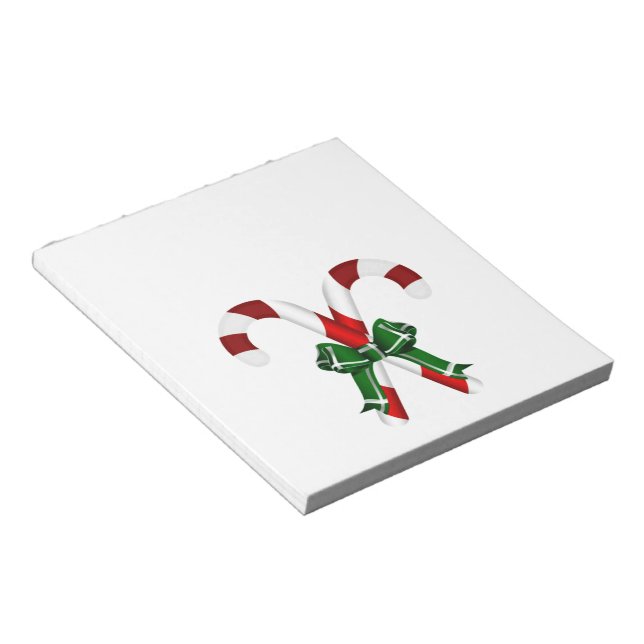Christmas Candystick With Bow Notepad (Angled)