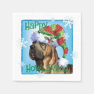 Christmas Cane Corso Napkin