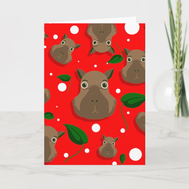 christmas capybara invitation (Front)