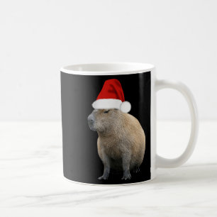 Christmas Capybara Santa Hat Coffee Mug