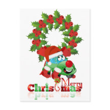 Christmas Car Cartoon Card