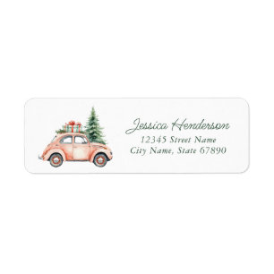 Christmas Car Return Address Labels