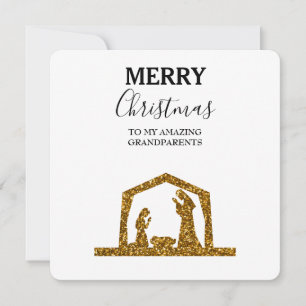 Christmas Card Amazing Grandparents - Nativity