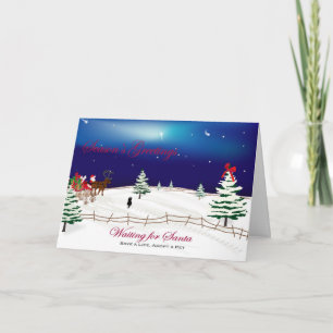 Christmas Card and Poem "Waiting for Santa"