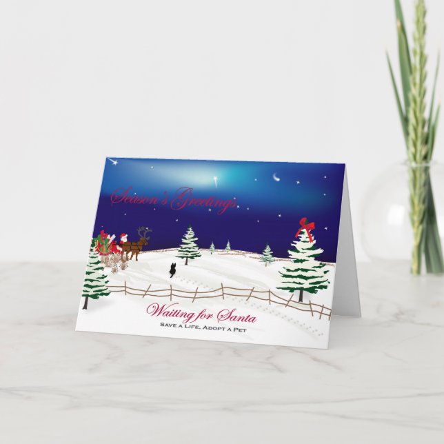 Christmas Card and Poem "Waiting for Santa" (Front)