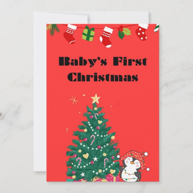 Christmas Card Baby's First Christmas (Front)