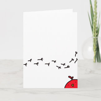 Christmas card bird