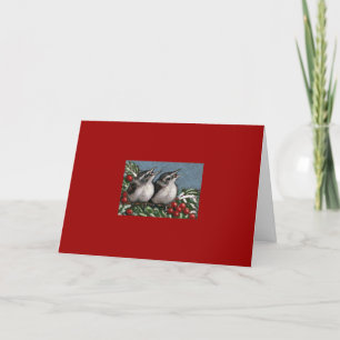 CHRISTMAS CARD: BIRDS: ARTWORK HOLIDAY CARD
