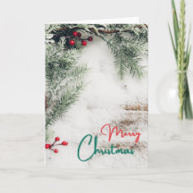 Christmas Card - Blank Inside - Add Custom Message