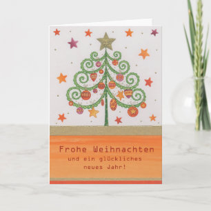 Christmas card Bunter Tannenbaum