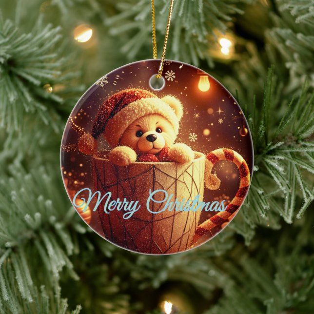 Christmas Card Ceramic Ornament (Tree)