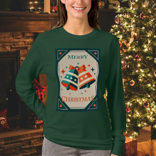 Christmas Card - Christmas Jingle Bells and Stars T-Shirt