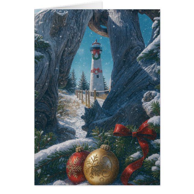 Christmas Card - Crisp Point Lighthouse  (Front)