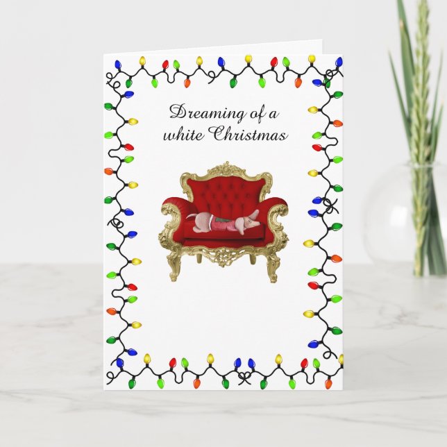 Christmas Card Dachshund Dog Design (Front)