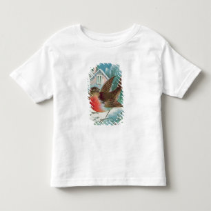 Christmas card depicting a robin toddler T-Shirt