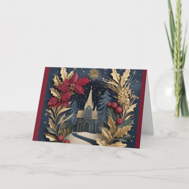 Christmas Card – Elegant Church (Front)