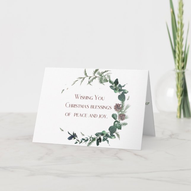 Christmas Card – Elegant Wreath (Front)