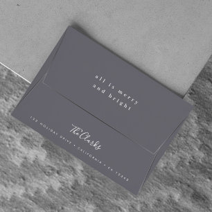 Christmas Card Envelopes Holiday Mail Slate Grey