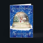 Christmas card, Fiancee Christmas, Snowman on the Holiday Card<br><div class="desc">Christmas card,  Fiancee Christmas,  Snowman on the Moon</div>