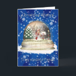 Christmas card, Fiancee Christmas, Snowman on the Holiday Card<br><div class="desc">Christmas card,  Fiancee Christmas,  Snowman on the Moon</div>