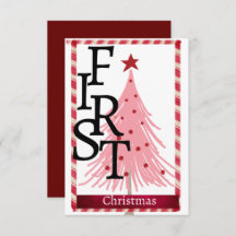 Christmas card first Christmas