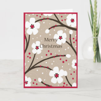 Christmas Card - Flowers and Berries
