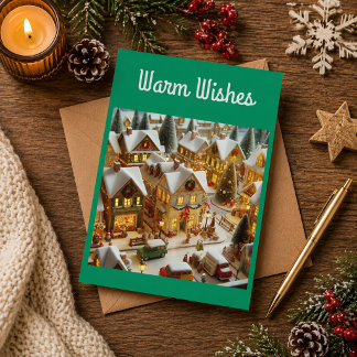 Christmas card. Folded greeting card