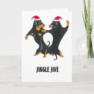 Christmas card for dachshund lovers
