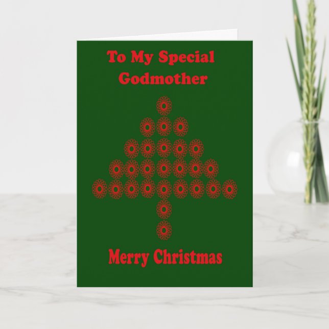 Christmas Card For Godmother (Front)