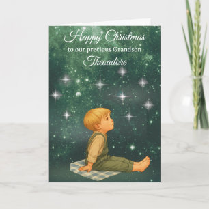 Christmas Card for Grandson – Starry Night 