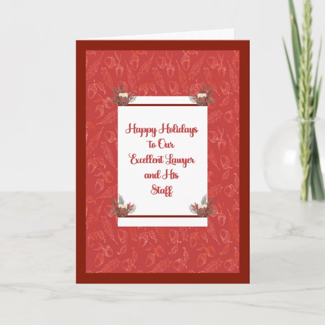Christmas Card for Lawyer & Staff (Front)