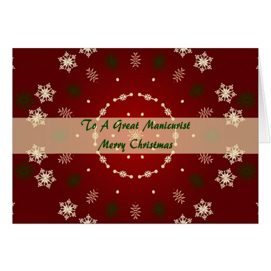 Christmas Card For Manicurist