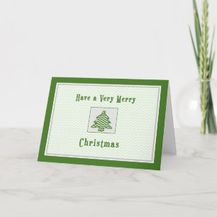 Christmas Card for Neighbour Chevron Stripes Tree