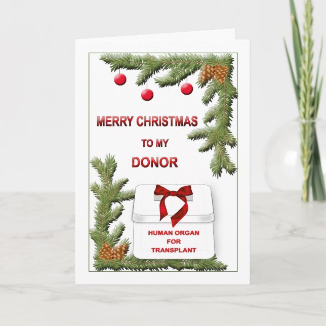 Christmas Card for Organ Donor (Front)