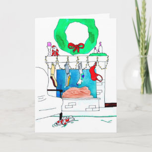 Christmas Card for Runner - Sports Bra Ho Ho Ho