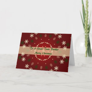 Christmas Card For Twin Brother
