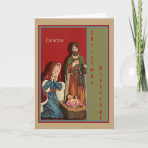 Christmas Card for Your Deacon with Manger