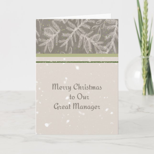 Christmas Card for Your Great Manager (Front)