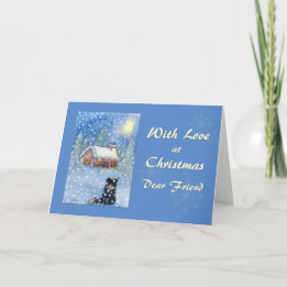 Christmas card friend, border collie dog