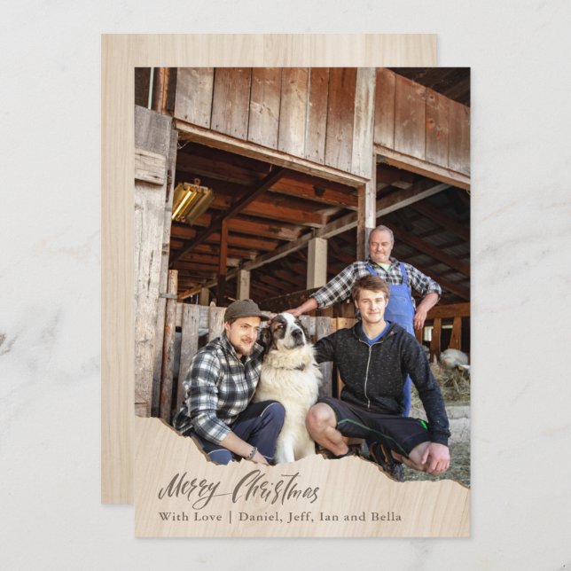 Christmas Card From Photos Farmer Christmas Card (Front/Back)