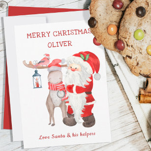 Christmas Card From Santa & Helpers Editable Kids