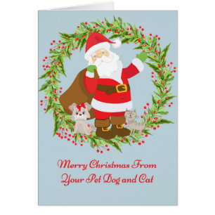 Christmas Card from Your Pet Dog & Cat