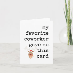 Christmas Card, Funny, Cute, Coworker Card
