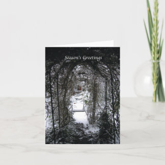 Christmas card: Garden Winter Archway Card