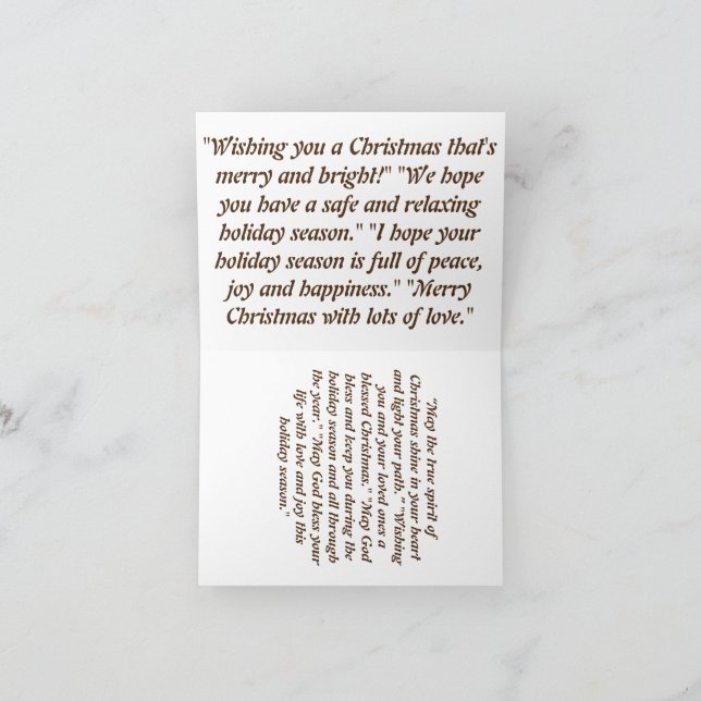 CHRISTMAS CARD GIFT CARD FOR LOVER MERRY CHRISTMAS (Inside)