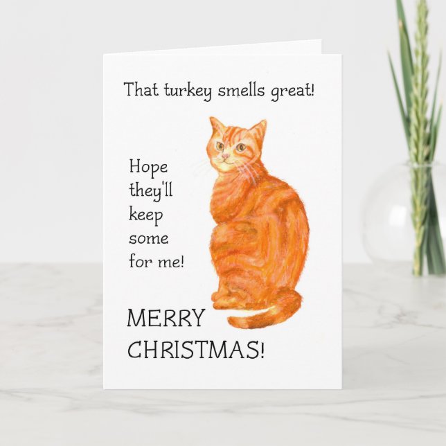 Christmas Card - Ginger Cat (Front)