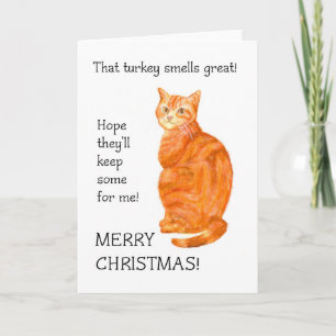 Christmas Card - Ginger Cat